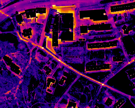 Flygning termografering fjärrvärme